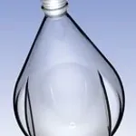 Merck Ace drying flask, pear-shaped, with side indents