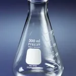 Merck Pyrex narrow-mouth graduated Erlenmeyer flask