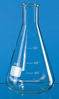 Merck BRAND Erlenmeyer flask with beaded rim and graduation, narrow mouth