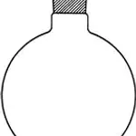 Merck Quickfit round-bottom flasks