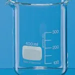 Merck BRAND glass beaker with spout, low form