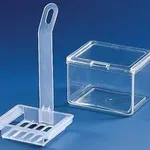 Merck BRAND transparent plastic staining trough with two lids
