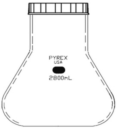 Merck Corning fernbach flask, without baffle, 100 mm