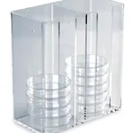 Merck Petri dish dispenser, holds 30 x 100 mm dishes in 2 compartments