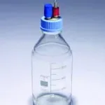 Merck Pyrex Screwcap, twin hose connector with GL45 screwthread