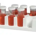 Merck Scienceware vial, bottle, and tube rack