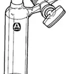 Merck Reaction and storage tube with glass stopcock on side-arm