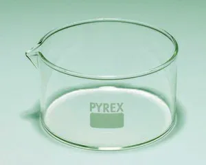 Merck Pyrex Crystallizing dish, flat bottom with spout