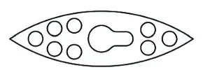 Merck ACE stirrer blade, 316SS, oblong-shaped with holes