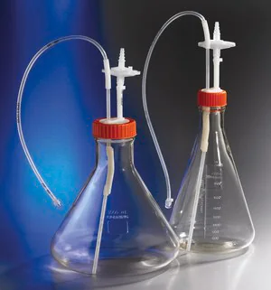 Merck Corning closed system Erlenmeyer flask