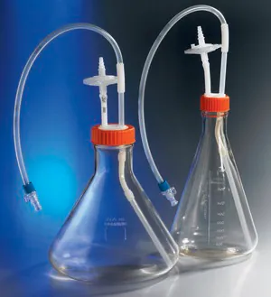 Merck Corning Erlenmeyer cell culture flasks, 0.2 μm vent with diptube