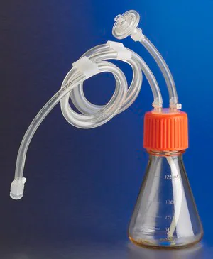 Merck Corning Erlenmeyer flask, with aseptic connector