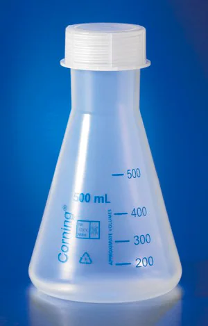 Merck Corning narrow mouth Erlenmeyer flask, reusable