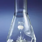Merck Pyrex shaker flask with extra-deep baffles