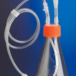 Merck Corning Erlenmeyer flask, with aseptic connector