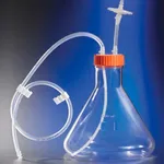Merck Corning Erlenmeyer flask, with aseptic connector