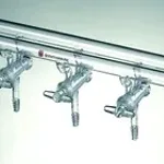 Merck Synthware all-glass vacuum/inert gas manifold with hollow high vacuum stopcocks