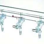 Merck Synthware all-glass vacuum/inert gas manifold with solid high vacuum stopcocks