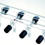 Merck Synthware Vacuum/Inert Gas Manifold with double bank and high vacuum valves