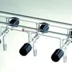 Merck Synthware Vacuum/Inert Gas Manifold with double bank and high vacuum valves