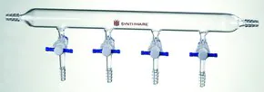 Merck Synthware vacuum manifold with PTFE stopcocks