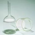 Merck Pyrex Büchner filter funnels with sintered disc