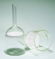 Merck Pyrex Büchner filter funnels with sintered disc