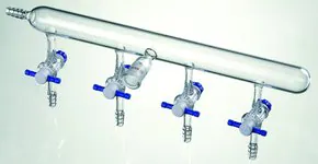 Merck Synthware nitrogen/argon line manifold with PTFE stopcocks