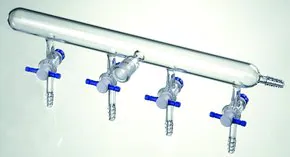Merck Synthware nitrogen/argon line manifold with PTFE stopcocks