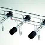 Merck Synthware Vacuum/Inert Gas Manifold with double bank and high vacuum valves