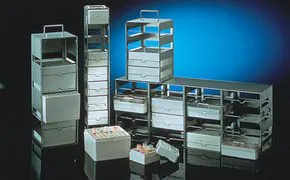 Merck Cryogenic storage rack, stainless steel