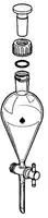 Merck ACE Squibb separatory funnel with Locktight stopper