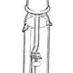 Merck Pyrex gas-washing bottle with fritted disc