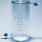 Merck Quickfit Pyrex jacketed beakers