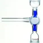 Merck Synthware flushing adapter with T-bore PTFE stopcock