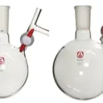 Merck Aldrich round-bottom storage flask with stopcock-equipped septum-inlet