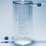 Merck Quickfit Pyrex jacketed beakers