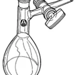 Merck Reaction and storage flask, Kjeldahl, with glass stopcock on side-arm