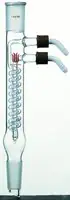 Merck Synthware coil-style reflux condenser with removable hose connections