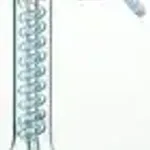 Merck Synthware coil-style reflux condenser with removable hose connections