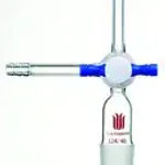 Merck Synthware flushing adapter with PTFE stopcock