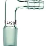 Merck Synthware vacuum or argon adapter with hose connection on side