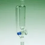 Merck Pyrex Addition funnel, graduated, pressure equalising, cylindrical with PTFE key