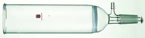 Merck Synthware chromatography column with vacuum connection and fritted disk