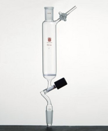 Merck Synthware filter funnel with glass stopcock and high vacuum valve