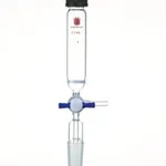Merck Synthware peptide synthesis vessel with fritted disc, T-bore PTFE stopcock and vacuum take-off