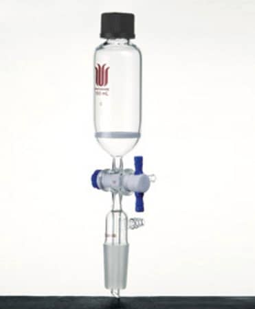 Merck Synthware synthesis vessel with lower joint and PTFE T-bore stopcock