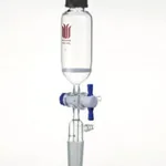 Merck Synthware synthesis vessel with lower joint and PTFE T-bore stopcock