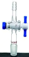 Merck Synthware straight vacuum adapter with PTFE stopcock