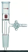 Merck Synthware vertical vacuum take-off adapter with glass stopcock